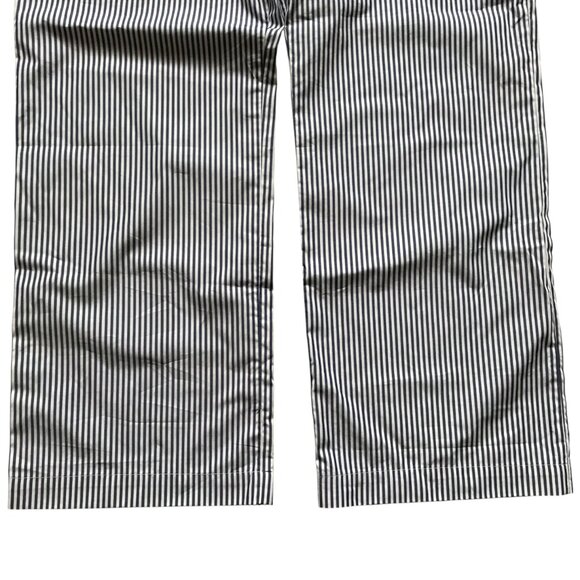 DONNI. the Pop Simple Pant Womens Large Blue White Striped Cotton Straight Leg - Picture 9 of 11